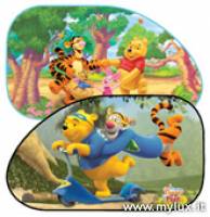 Stopuvex 2 Tendine parasole a trapezio ripiegabili Winnie Pooh dim.65x38cm