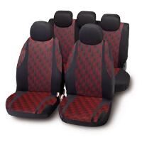 Set of universal elasticized seat covers ''JACQUARD'' red-black