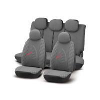 Set of universal elasticized velvet seat covers ''SPEED'' grey