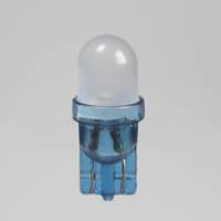 Led auto moto 12 volt attacco T10 wb-W2,1x9,5d - 1 led bulbo sferico frosted blu