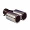 Terminale scarico universale SPARK sport line acciaio inox cromato doppio tondo 2x80mm