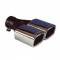 Terminale scarico universale SPARK sport line acciaio inox cromato doppio rettangolare 2x65x82mm