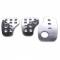 Pedaliera sportiva OMP serie 1040 alluminio argento  universale