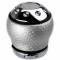 Pomello cambio per retromarcia a siringa Simoni Racing special winner inox alluminio-pelle inox cromato-argento