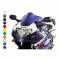 Cupolino moto Fabbri double bubble pmma giallo fluorescente  Suzuki GSXR 750 1998>1999 600 1998>2000