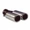 Terminale scarico universale SPARK sport line acciaio inox cromato doppio ovale 2x70x89mm