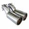 Terminale scarico SPARK specific line acciaio inox cromato doppio tondo Audi A3 Volkswagen Golf IV Beetle diesel