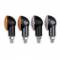 Frecce Motrax micro oval base carbonlook e lente arancio  lunghezza 65mm