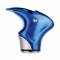 Pomello cambio a siringa Tuning Guru special graffio blue pelle inox blu-blu  diam.int.32,5mm