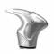 Pomello cambio a siringa Tuning Guru special graffio aluminium pelle lux argento-trasparente  diam.int.32,5mm