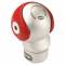 Pomello cambio per retromarcia classica OMP halley alluminio pelle rosso