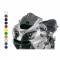 Cupolino moto Fabbri double bubble pmma arancio fluorescente Kawasaki ZX-10R 2006>2007 ZX-6R 636  2005>2008