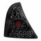 Fanale posteriore auto Moos led nero Renault Clio II