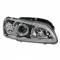 Fanale anteriore auto Moos angel eyes cromato per Peugeot 106