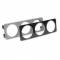 Ogiva portastrumenti D-Gear carbon fiber gauge plate black carbon + silver carbon  din size