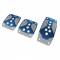 Pedaliera sportiva Tuning Guru blu-argento universale