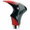 Pomello cambio Tuning Guru graffio carbon look carbon-pelle rosso  universale