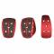 Pedaliera sportiva OMP serie 1066 alluminio rosso  universale