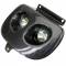 Maschera con fari alogeni ONE 2 light carbon look MBK Spirit Yamaha BW\'S