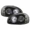 Fanale anteriore auto In Pro angel eyes fum� per Opel Corsa B