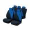 Set coprisedili universali Bbros lotus poliestere blu anteriore e posteriore