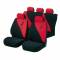 Set coprisedili universali Bbros lotus poliestere rosso anteriore e posteriore