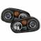 Fanale anteriore auto In Pro angel eyes nero per Volkswagen Golf IV