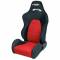 Sedile sportivo Simoni Racing patrick nero/rosso  universale