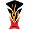 Protezione serbatoio moto Harris flames nero/rosso universale