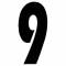 Lettere e numeri adesivi Search spell-it numero 9 nero  140x65mm