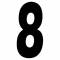 Lettere e numeri adesivi Search spell-it numero 8 nero  140x65mm