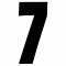 Lettere e numeri adesivi Search spell-it numero 7 nero  140x65mm