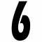 Lettere e numeri adesivi Search spell-it numero 6 nero  140x65mm