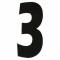Lettere e numeri adesivi Search spell-it numero 3 nero  140x65mm