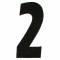 Lettere e numeri adesivi Search spell-it numero 2 nero  140x65mm