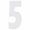 Lettere e numeri adesivi Search spell-it numero 5 bianco  140x65mm