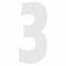 Lettere e numeri adesivi Search spell-it numero 3 bianco  140x65mm