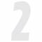 Lettere e numeri adesivi Search spell-it numero 2 bianco  140x65mm