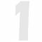 Lettere e numeri adesivi Search spell-it numero 1 bianco  140x65mm