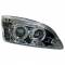 Fanale anteriore auto Moos angel eyes cromato per Ford Focus