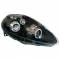 Fanale anteriore auto Moos angel eyes nero per Fiat Grande Punto