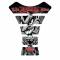 Protezione serbatoio moto Motografix the devil rides nero-argento