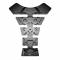 Protezione serbatoio moto Motografix  tribal argento