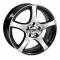 Cerchio in lega Threeface Tuning tf16 black nero lucido diamantato  6x14
