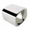 Terminale scarico universale D-Gear mini rectangle acciaio cromato  