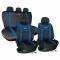 Set coprisedili universali SIMONI RACING tipo H tessuto nero/blu