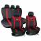 Set coprisedili universali SIMONI RACING tipo H tessuto nero/rosso