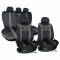 Set coprisedili universali SIMONI RACING tipo H tessuto nero/grigio