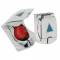 Interruttore aeronautico Simoni Racing button cromato