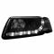 Fanale anteriore auto Moos daylight nero anteriori h1 Audi A3